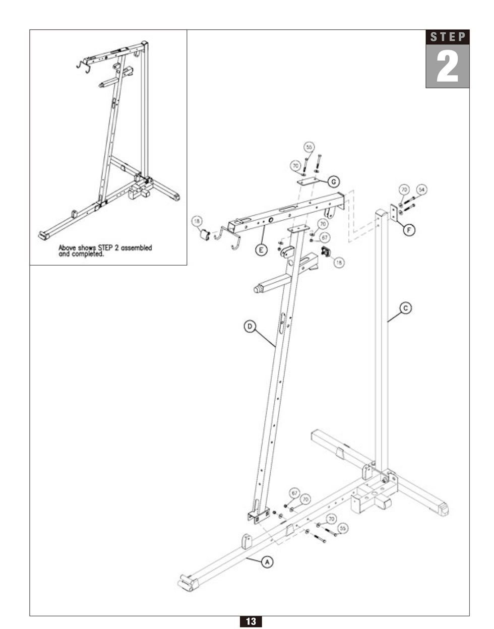 Body-Solid G2B 综合训练器安装步骤