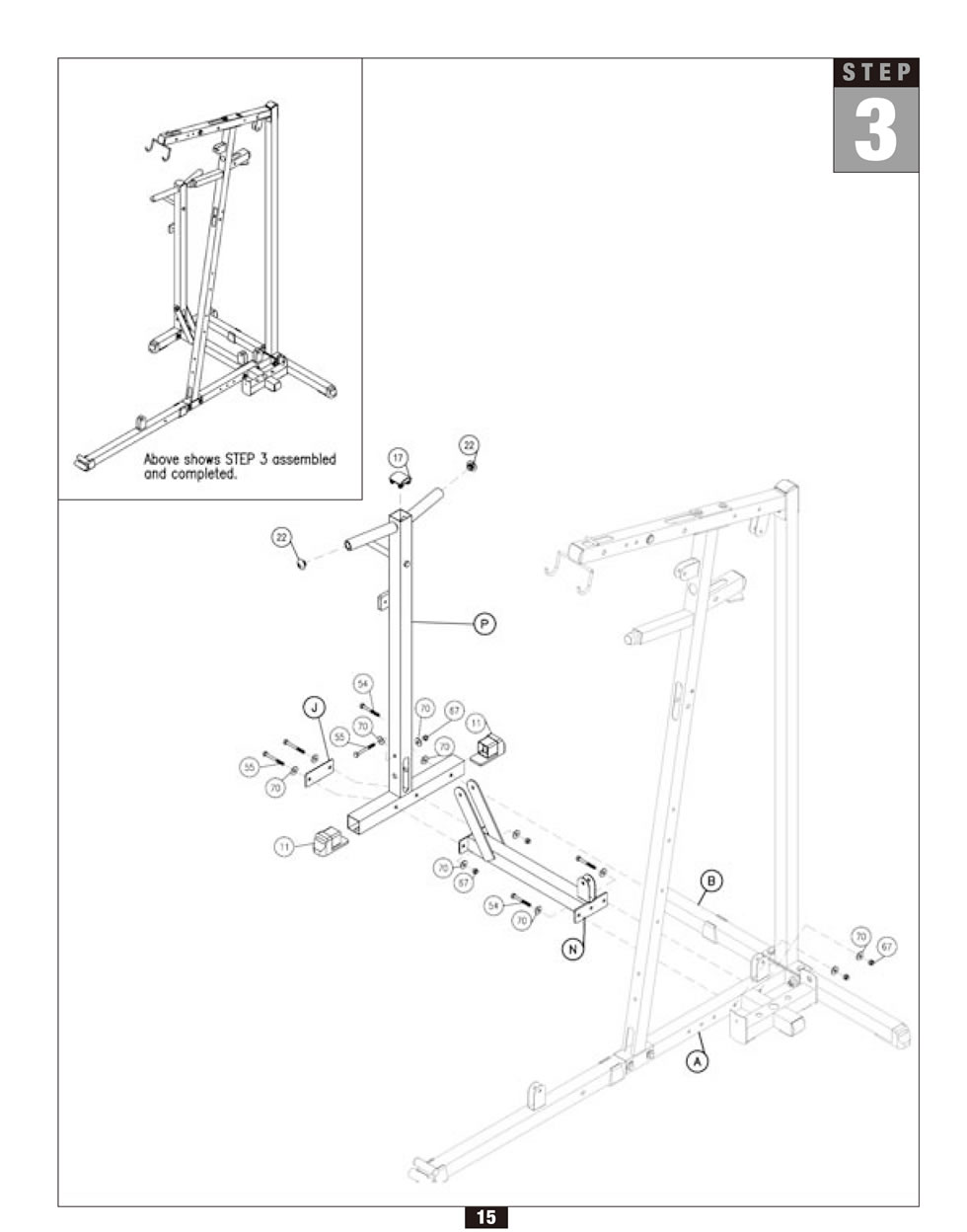 Body-Solid G2B 综合训练器安装步骤