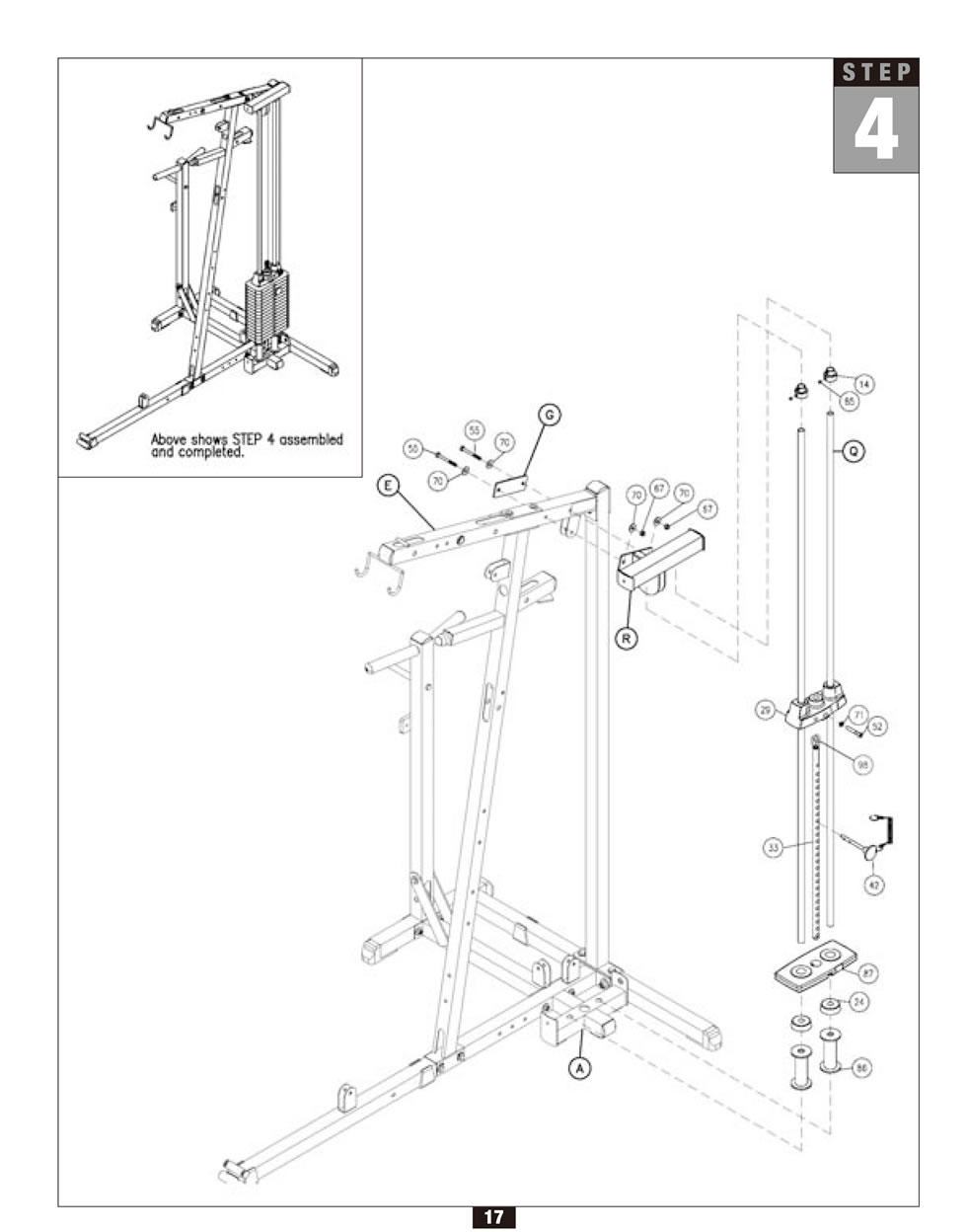 Body-Solid G2B 综合训练器安装步骤