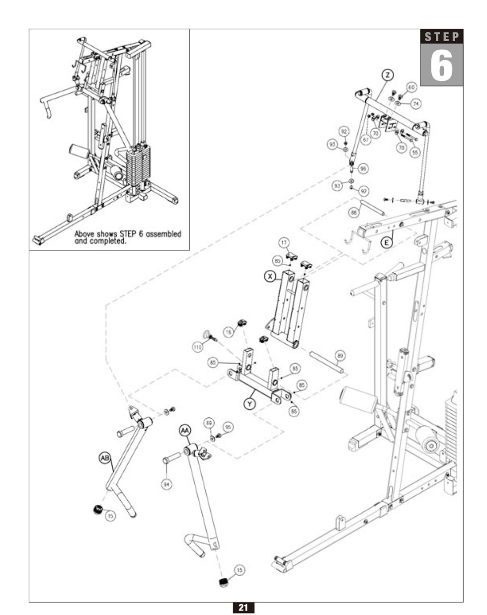 Body-Solid G2B 综合训练器安装步骤