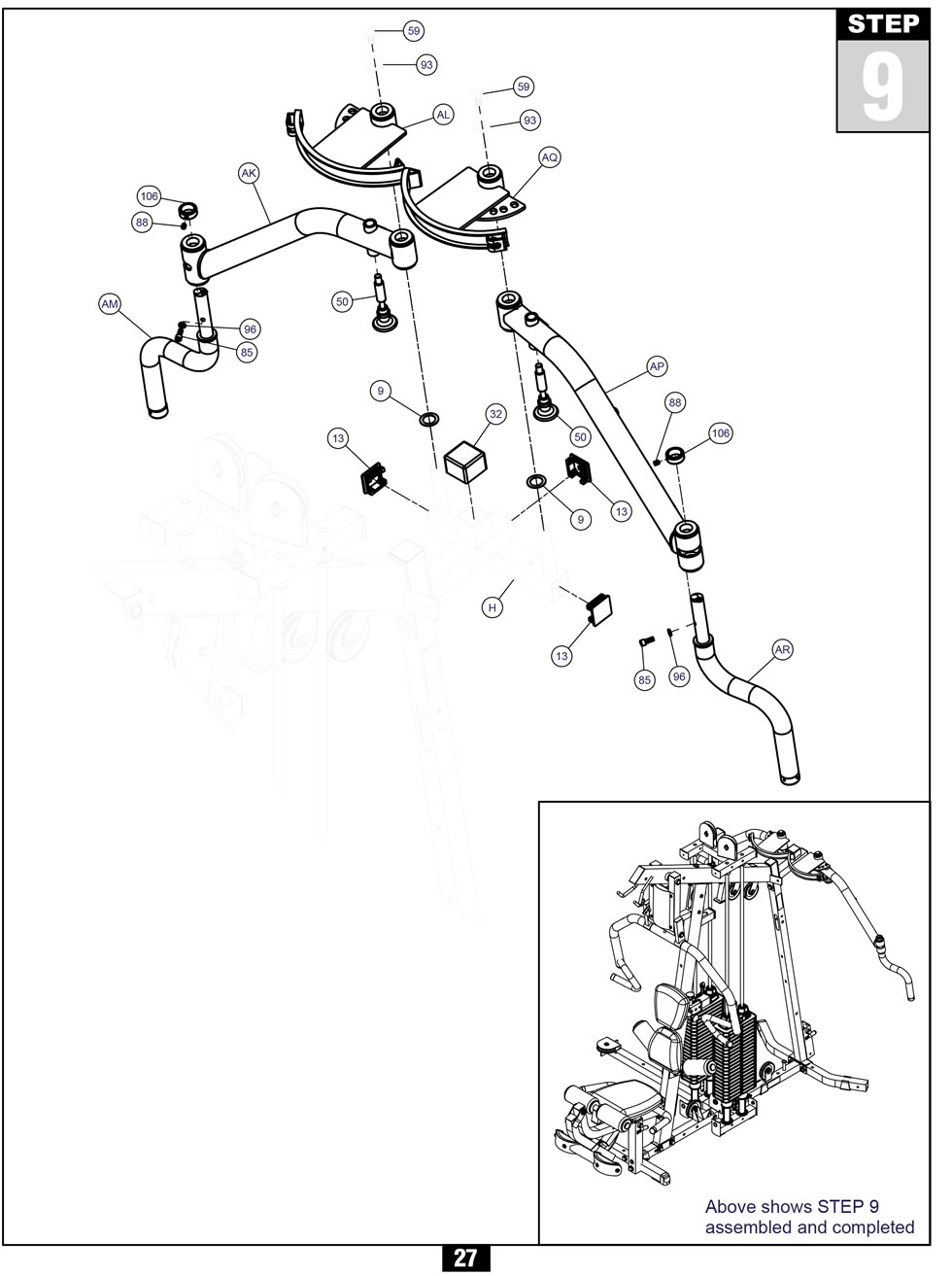 Body-Solid G9S 综合训练器安装步骤